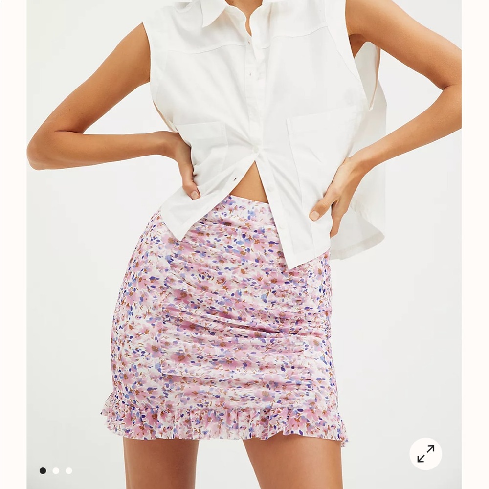Free people Romi Mesh Mini Skirt